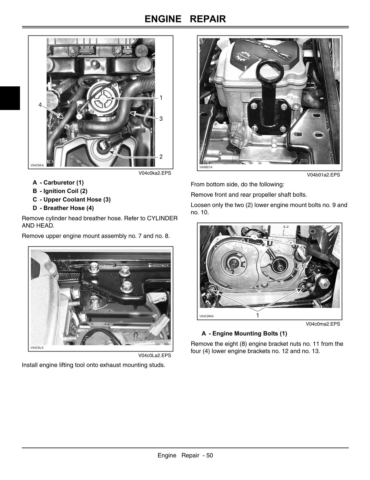 John Deere 500, 650, 650EX and 650EXT Trail Buck Utility ATV Service Repair Manual - Image 2