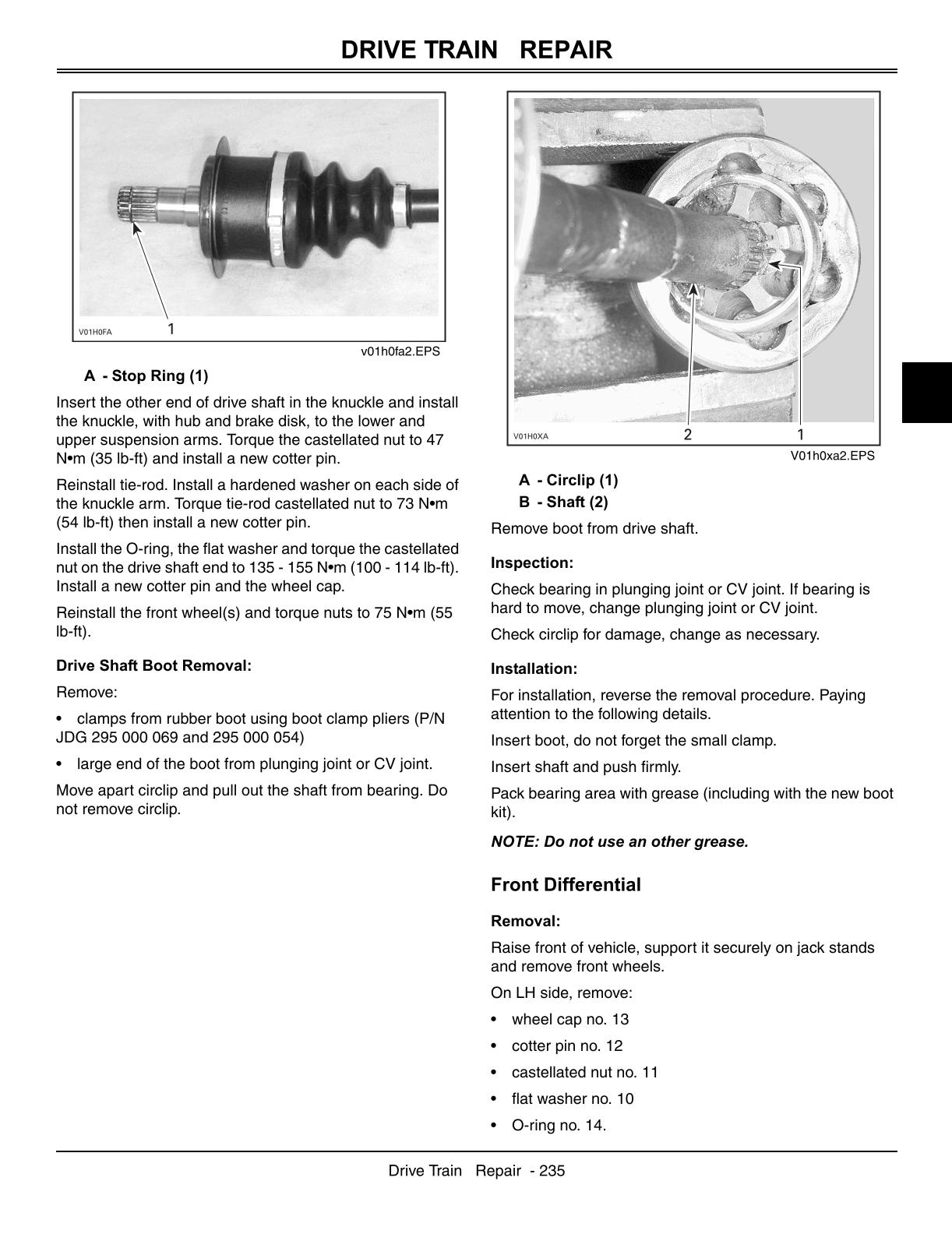 John Deere 500, 650, 650EX and 650EXT Trail Buck Utility ATV Service Repair Manual - Image 3