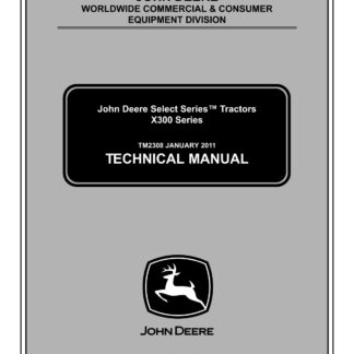 John Deere X300 X304 X320 X324 X340 X360 Lawn Tractor Service Repair Manual
