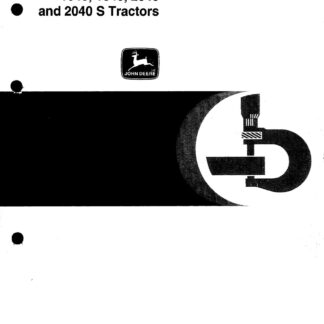 John Deere 1640 1840 2040 2040s Tractors Service Repair Manual