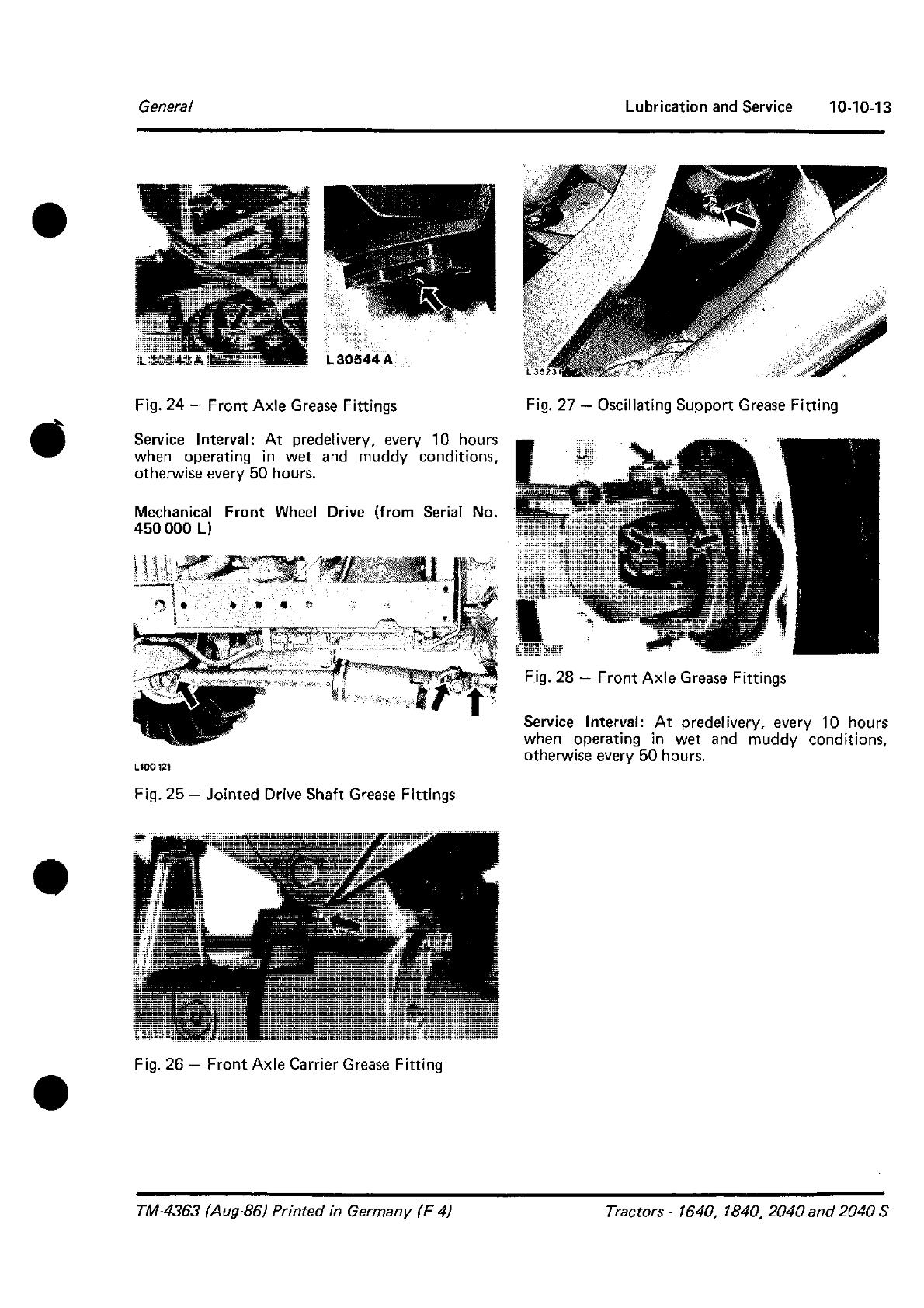 John Deere 1640 1840 2040 2040s Tractors Service Repair Manual - Image 2