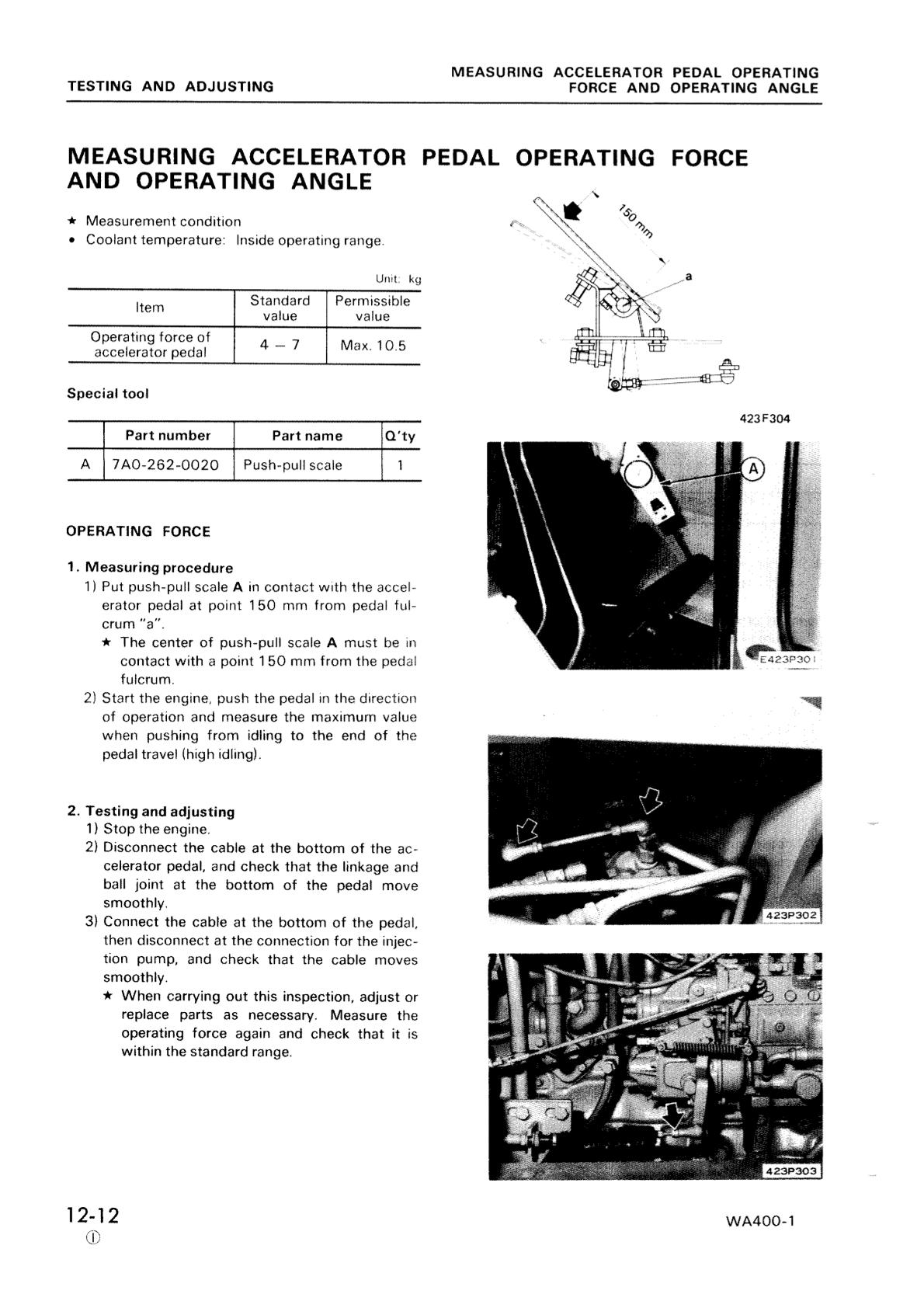 Komatsu WA400-1 Wheel Loader Service Repair Manual - Image 2