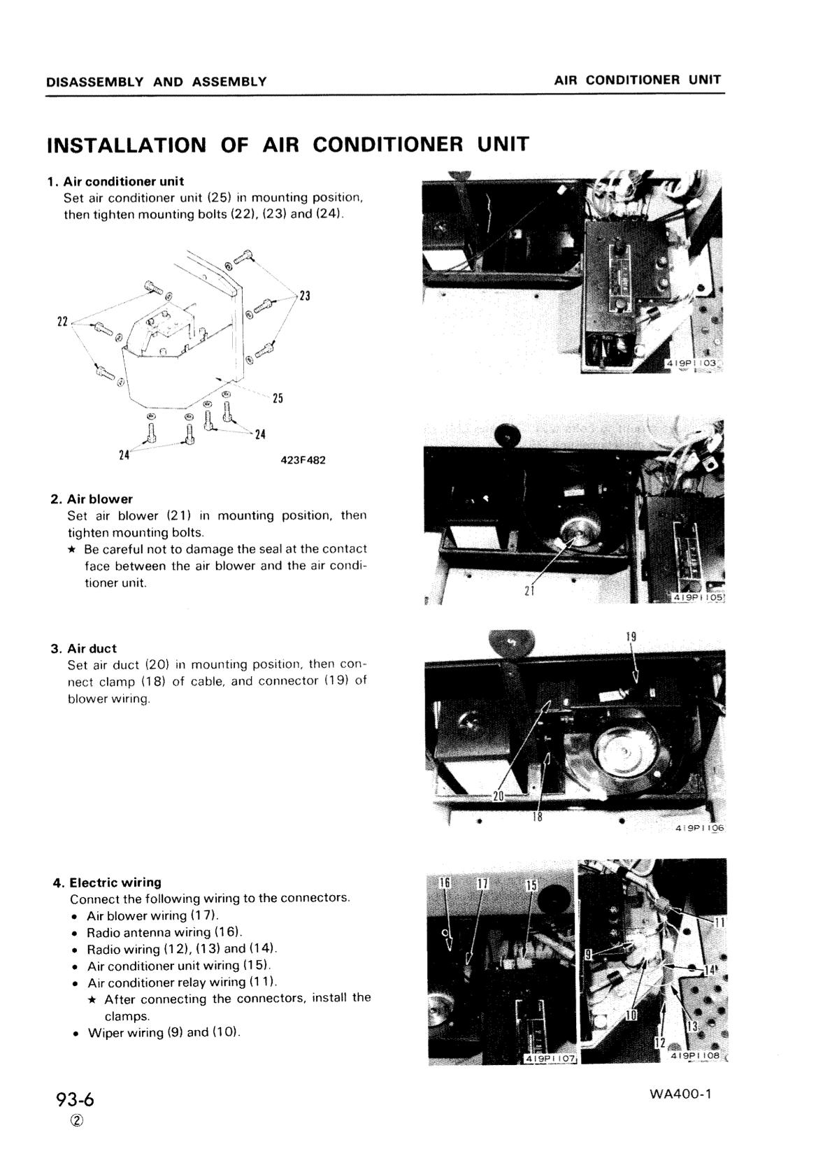 Komatsu WA400-1 Wheel Loader Service Repair Manual - Image 4