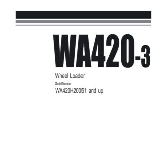Komatsu WA420-3 Wheel Loader Service Repair Manual