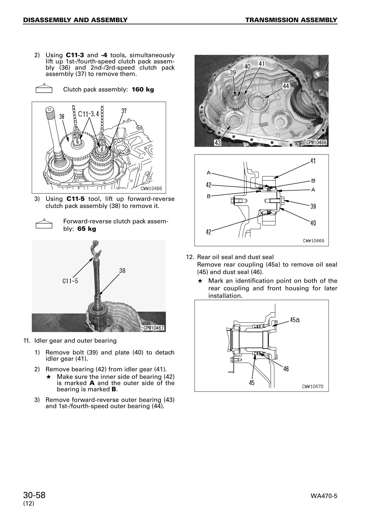 Komatsu WA470-5 WA480-5 Wheel Loader Service Repair Manual - Image 4