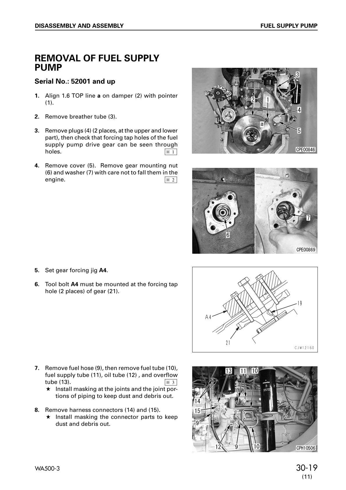 Komatsu WA500-3 Wheel Loader Service Repair Manual - Image 3