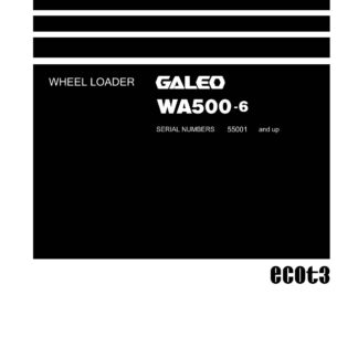 Komatsu WA500-6 Galeo Wheel Loader Service Repair Manual