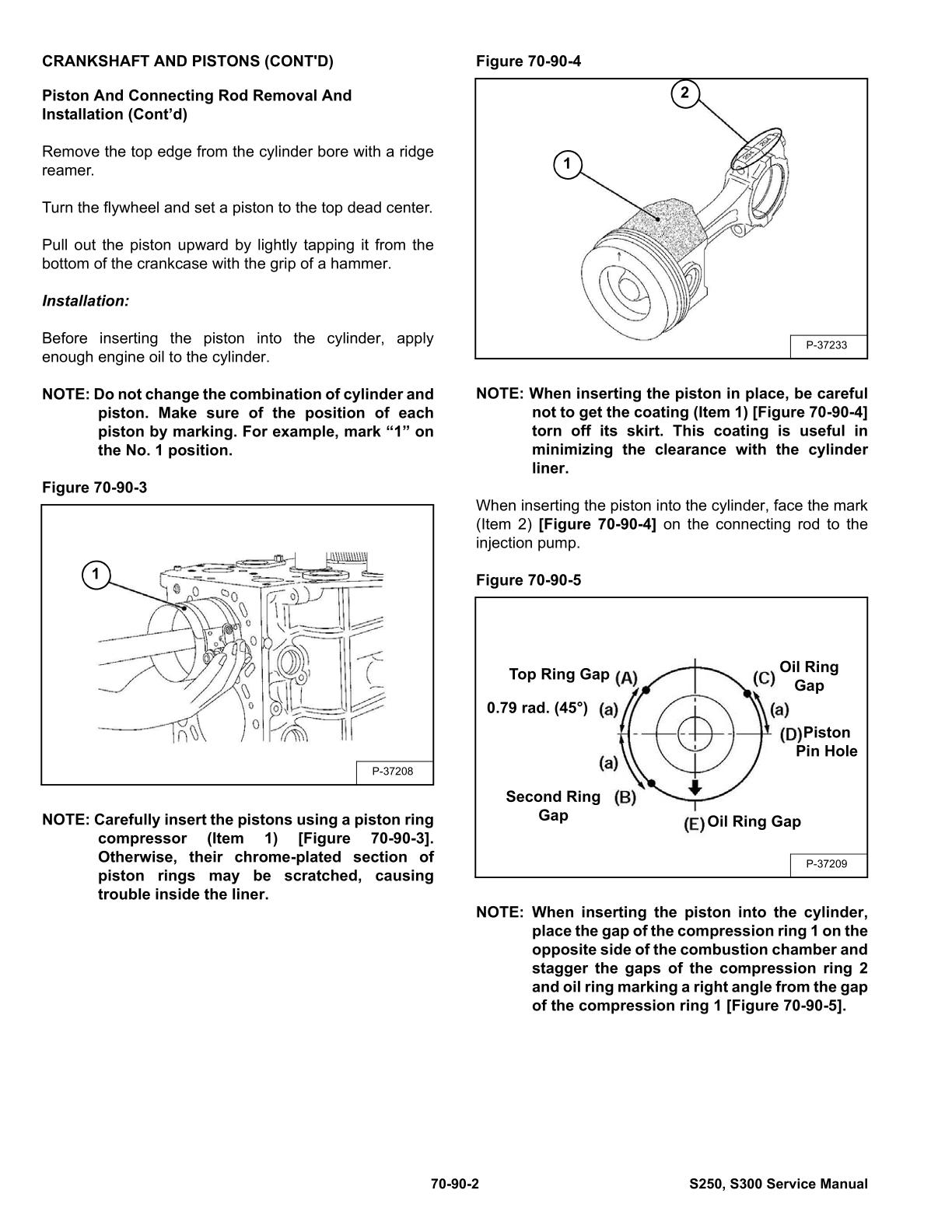 Bobcat S250, S300 Skid Steer Loader Service Repair Manual - Image 3