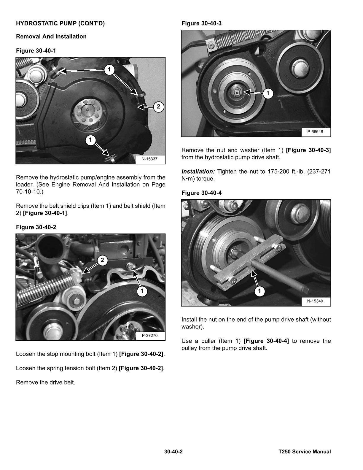 Bobcat T250 Compact Track Loader Service Repair Manual - Image 3