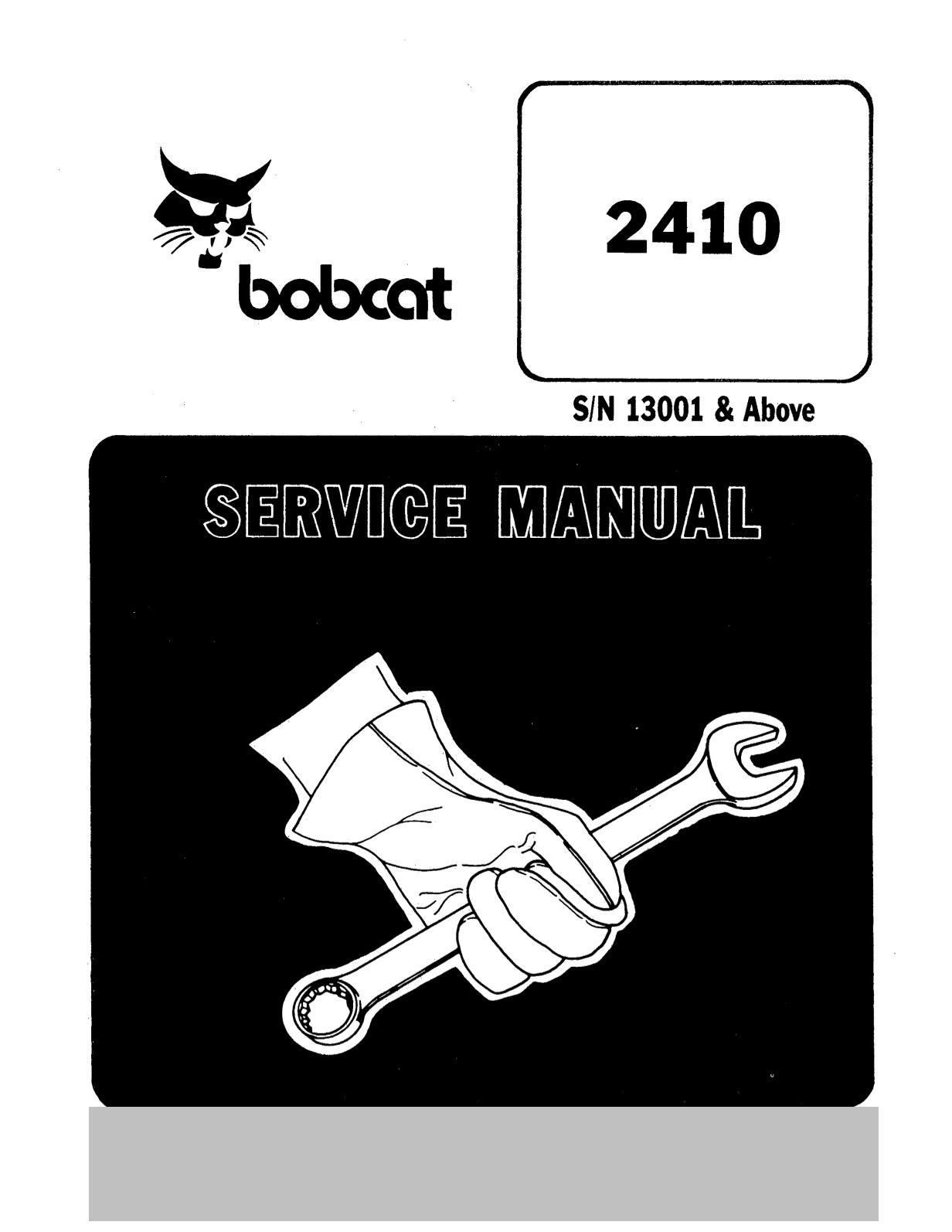 Bobcat 2410 Wheel Loader Service Repair Manual