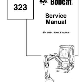 Bobcat 323 Compact Excavator Service Repair Manual
