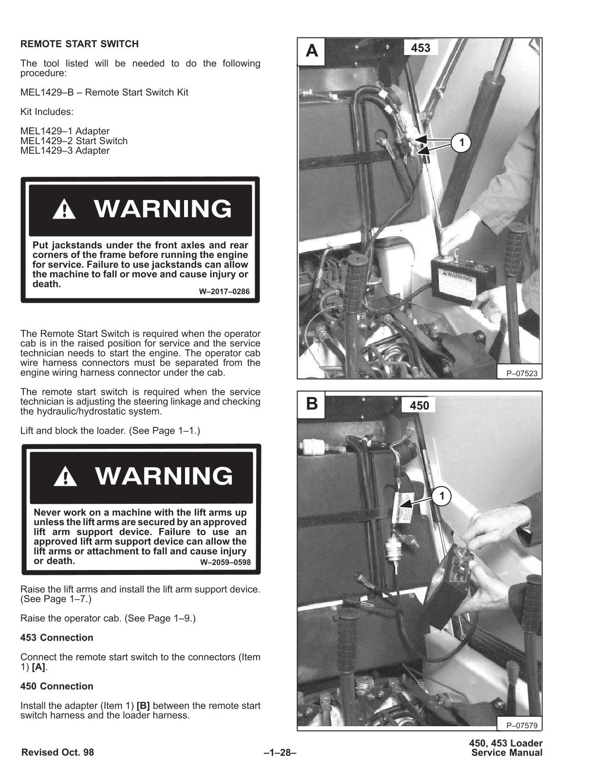 Bobcat 450, 453 Skid Steer Loader Service Repair Manual - Image 3