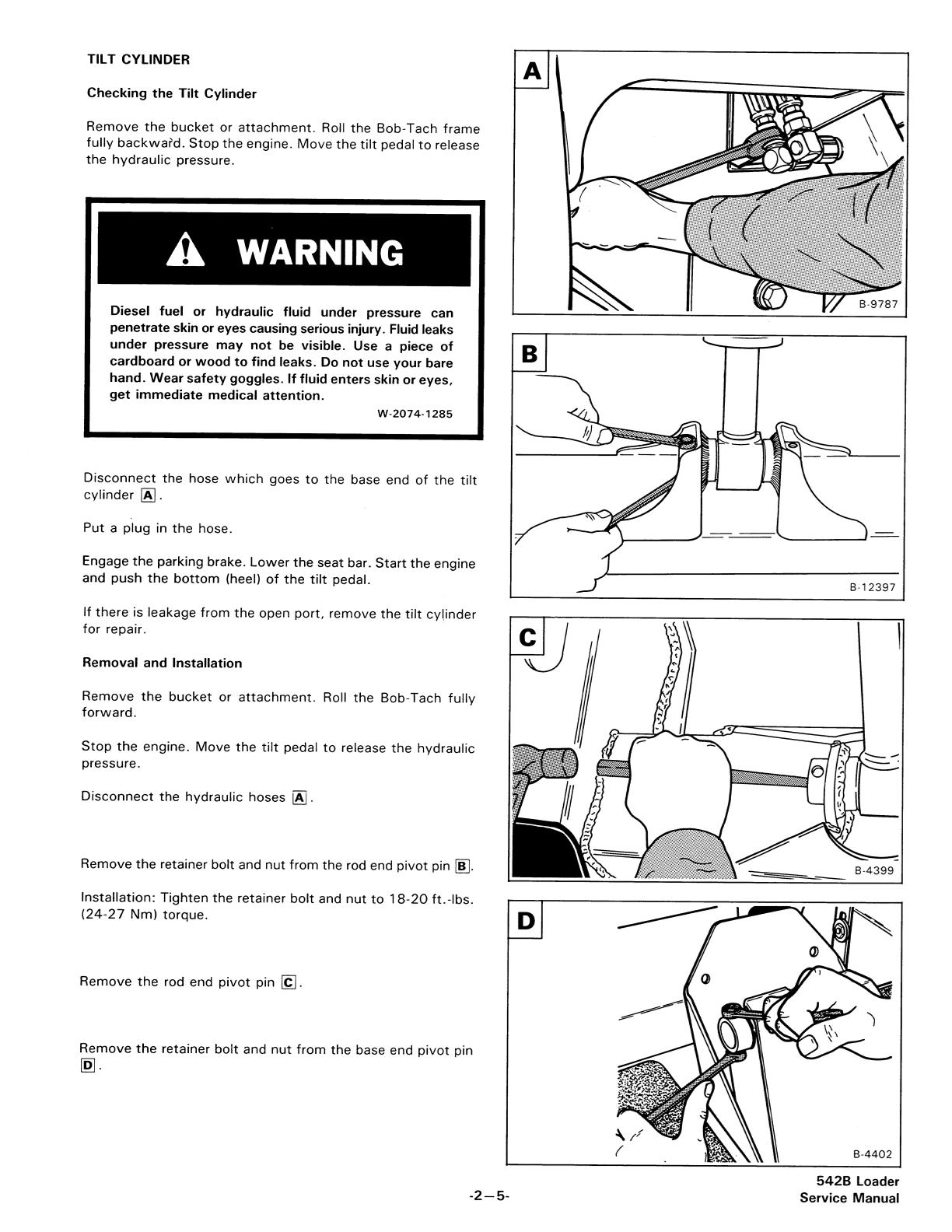 Bobcat 542B Skid Steer Loader Service Repair Manual - Image 2