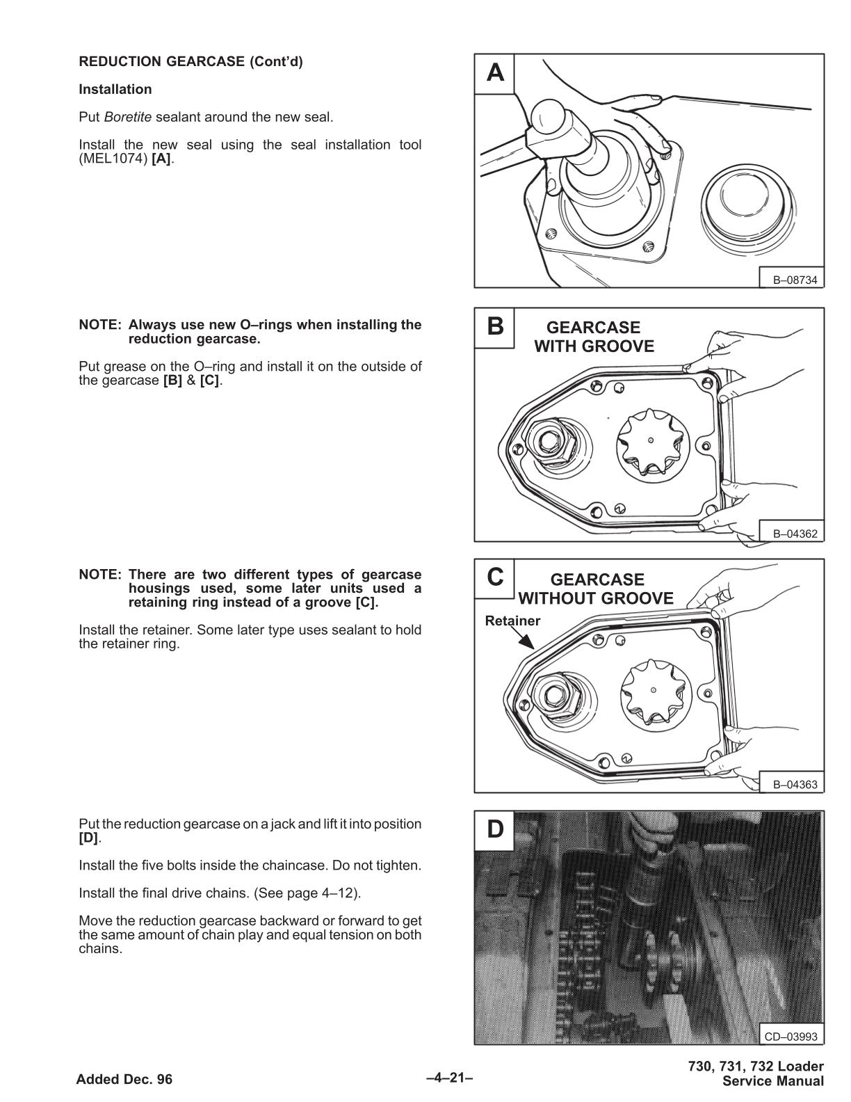 Bobcat 730, 731, 732 Skid Steer Loader Service Repair Manual - Image 3