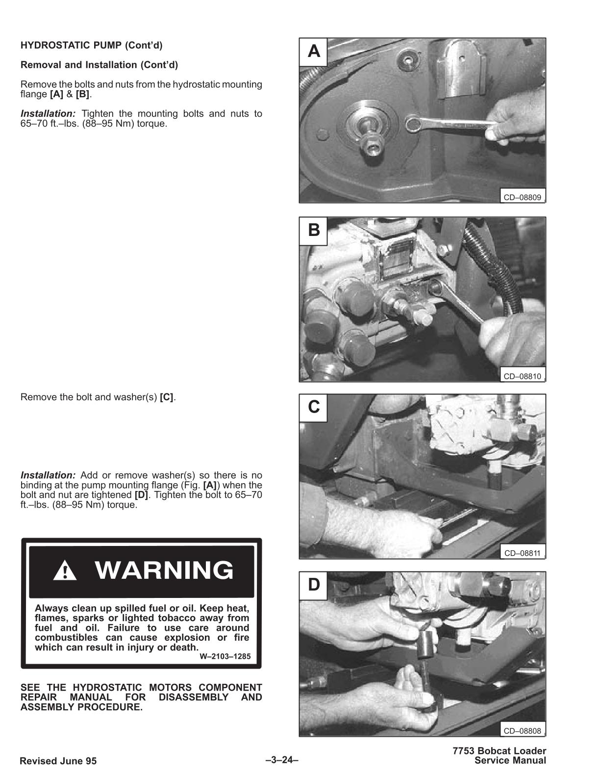 Bobcat 7753 Skid Steer Loader Service Repair Manual - Image 3