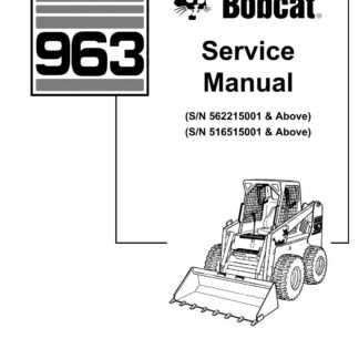 Bobcat 963 Skid Steer Loader Service Repair Manual