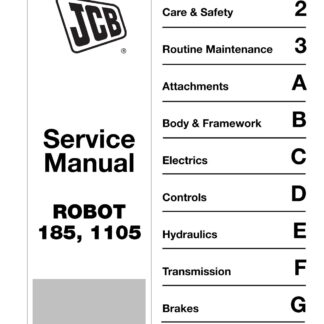 JCB 185 185HF 1105 1105HF Robot Service Repair Manual