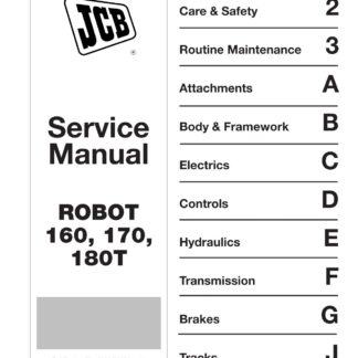 JCB 160 170 170HF 180T 180THF Robot Service Repair Manual
