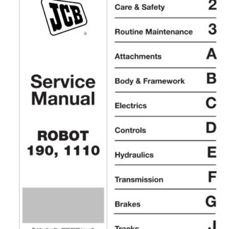 JCB 190 1110 Robot Service Repair Manual