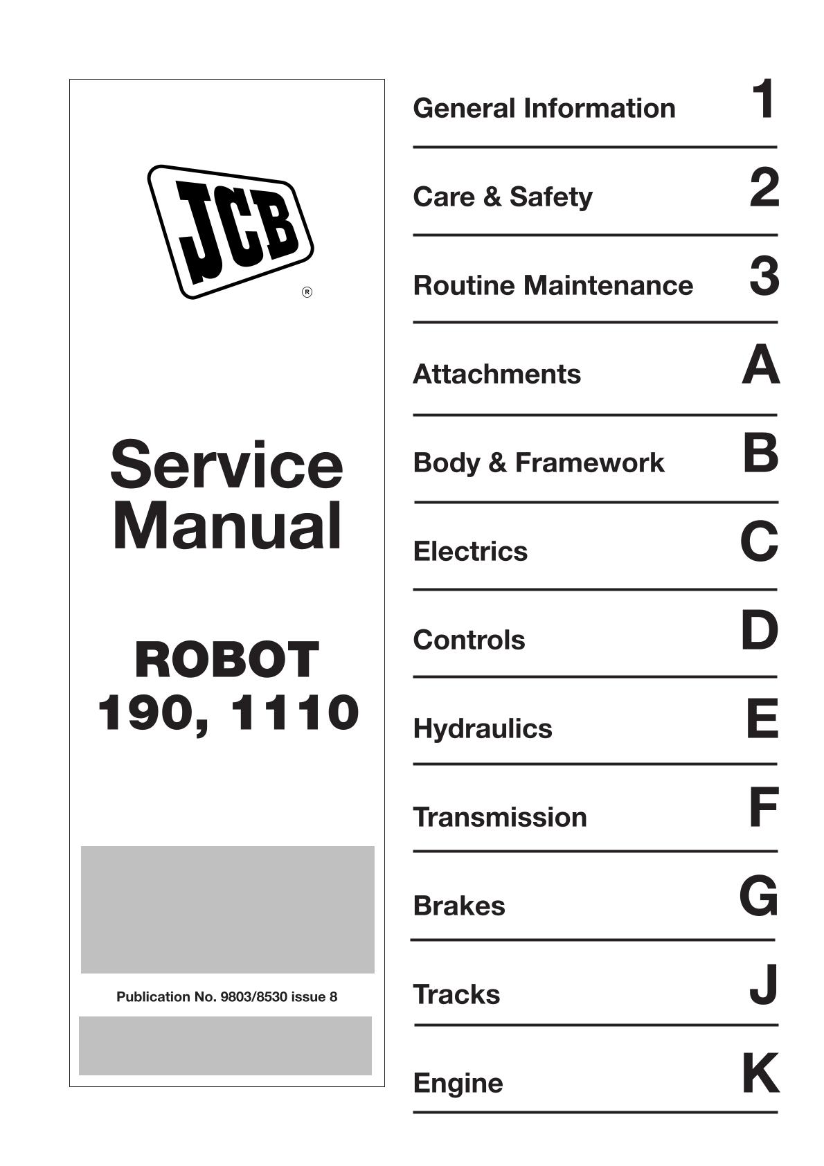 JCB 190 1110 Robot Service Repair Manual
