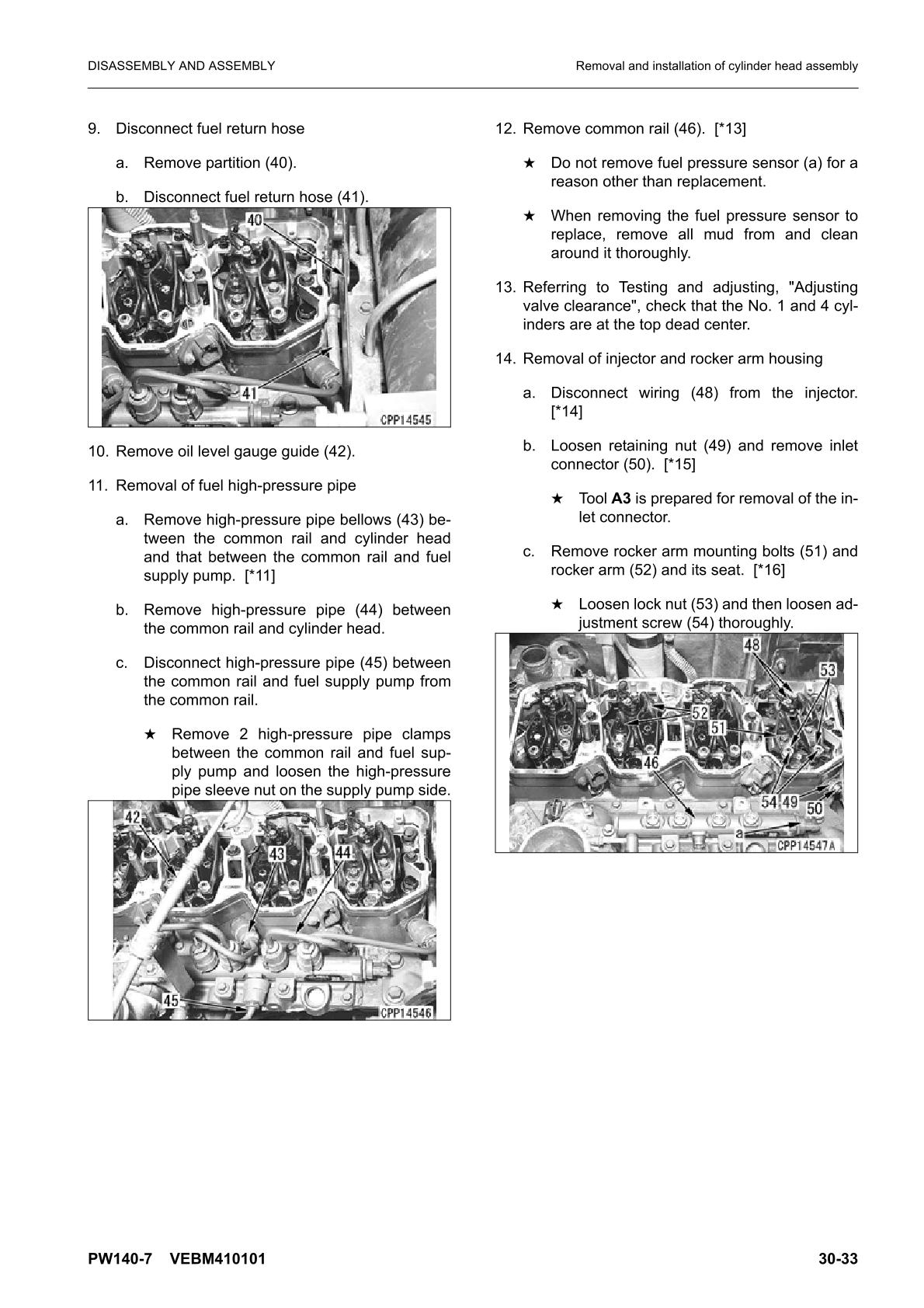 Komatsu PW140-7 Hydraulic Excavator Service Repair Manual - Image 3