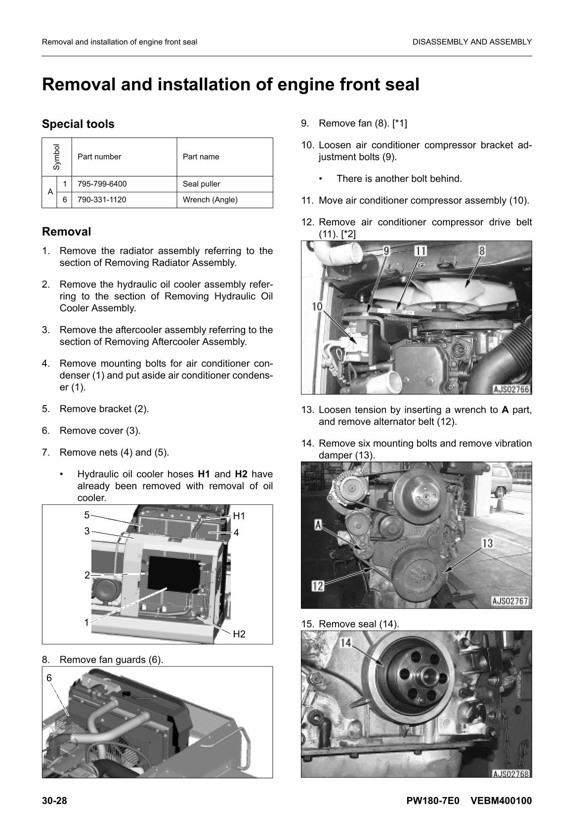 Komatsu PW180-7E0 Hydraulic Excavator Service Repair Manual - Image 2