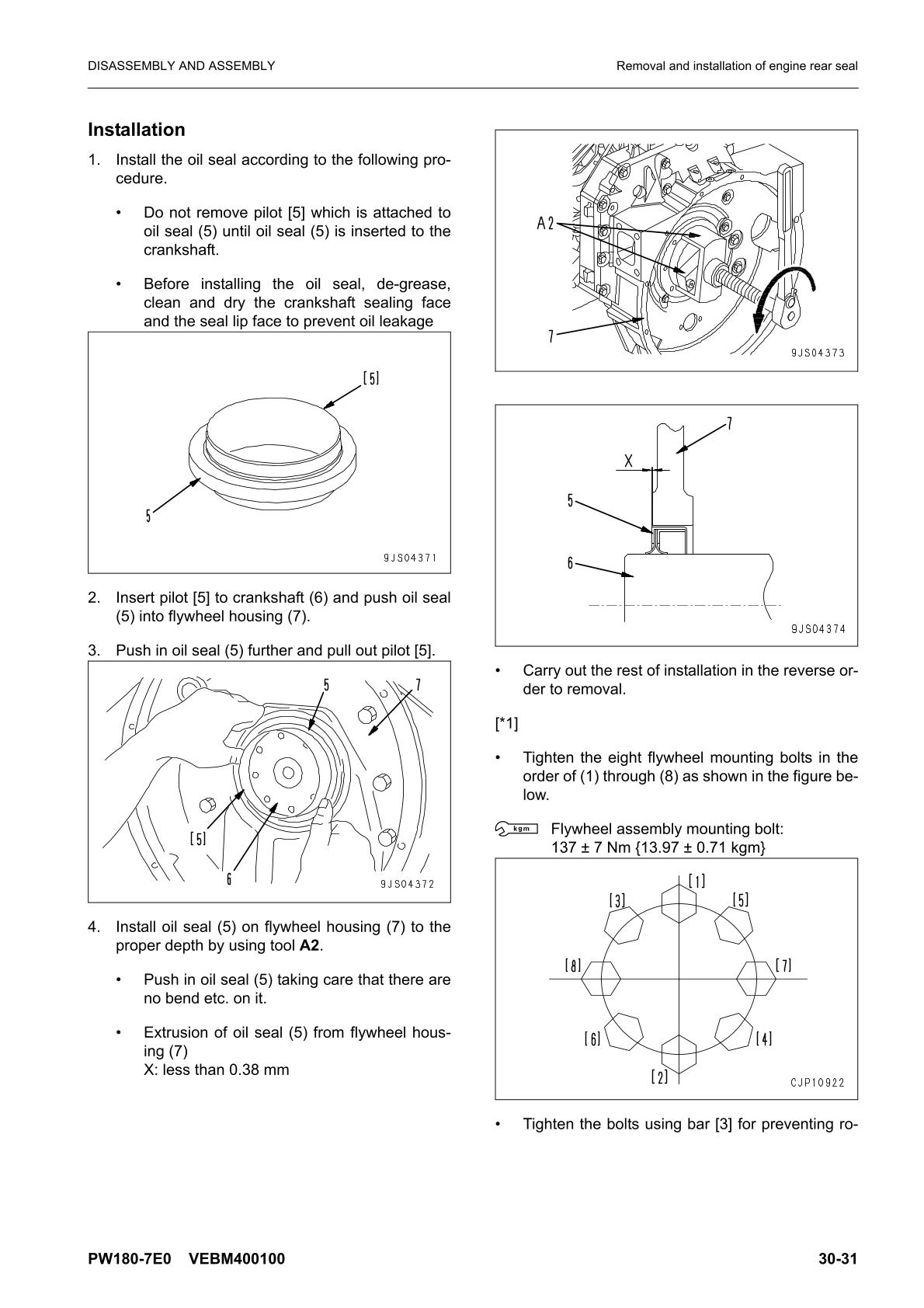 Komatsu PW180-7E0 Hydraulic Excavator Service Repair Manual - Image 3
