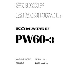 Komatsu PW60-3 Wheeled Excavator Service Repair Manual