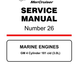 Mercury Mercruiser Marine Engines GM 4 Cylinder 181 CID (3.0L) Service Repair Manual