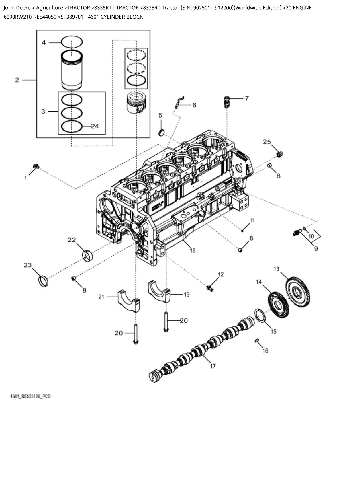 John Deere 8335RT Tractor Parts Catalogue manual