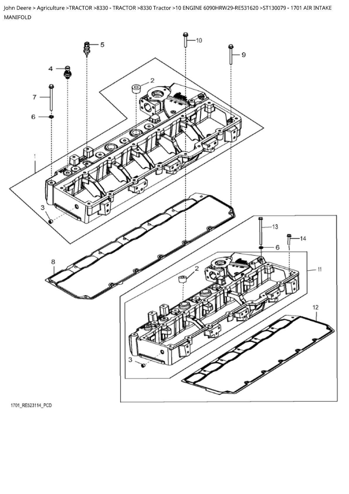 John Deere 8330 Tractor Parts Catalogue manual - Image 3