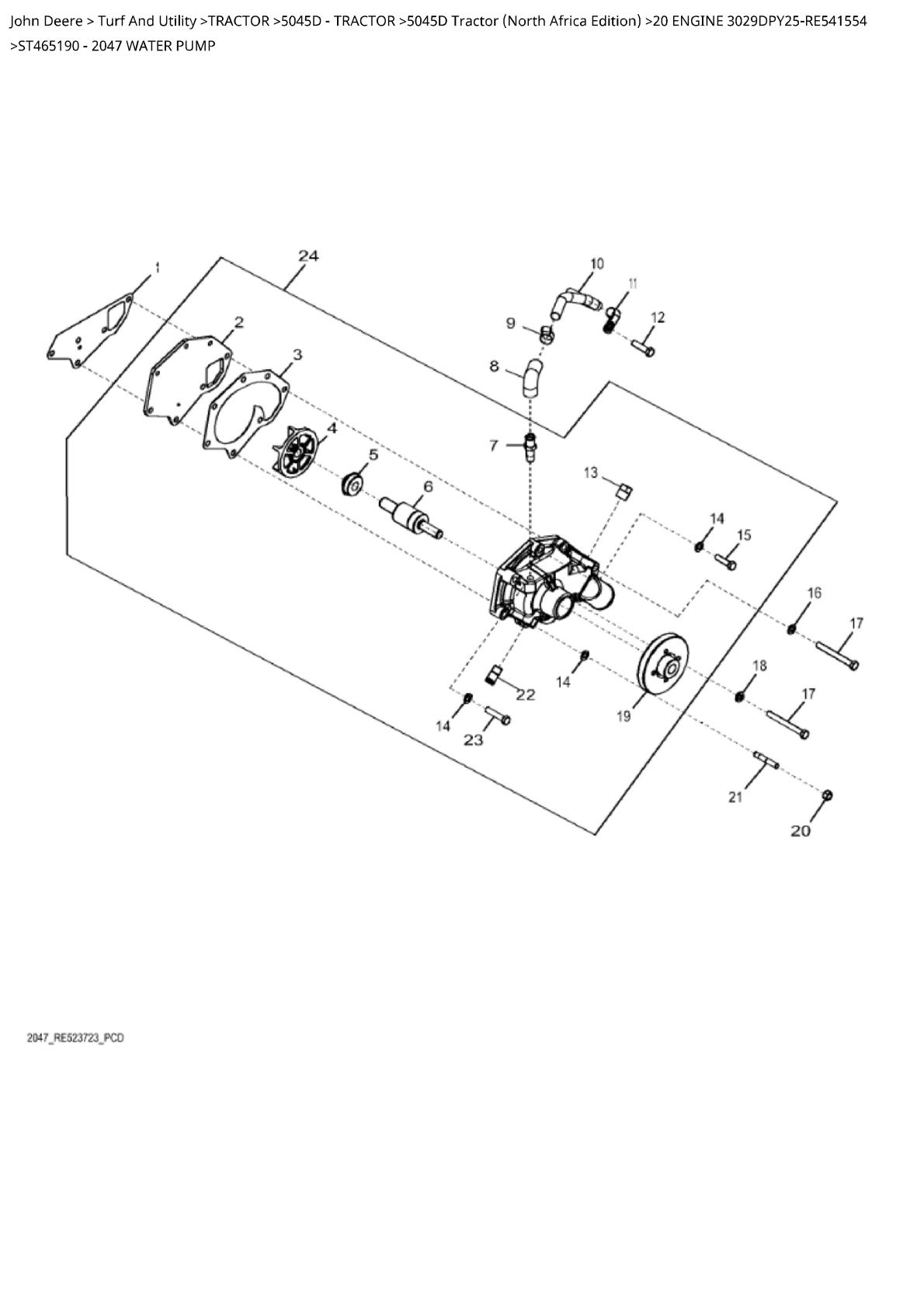 John Deere 5045D Tractor Parts Catalogue manual - Image 2