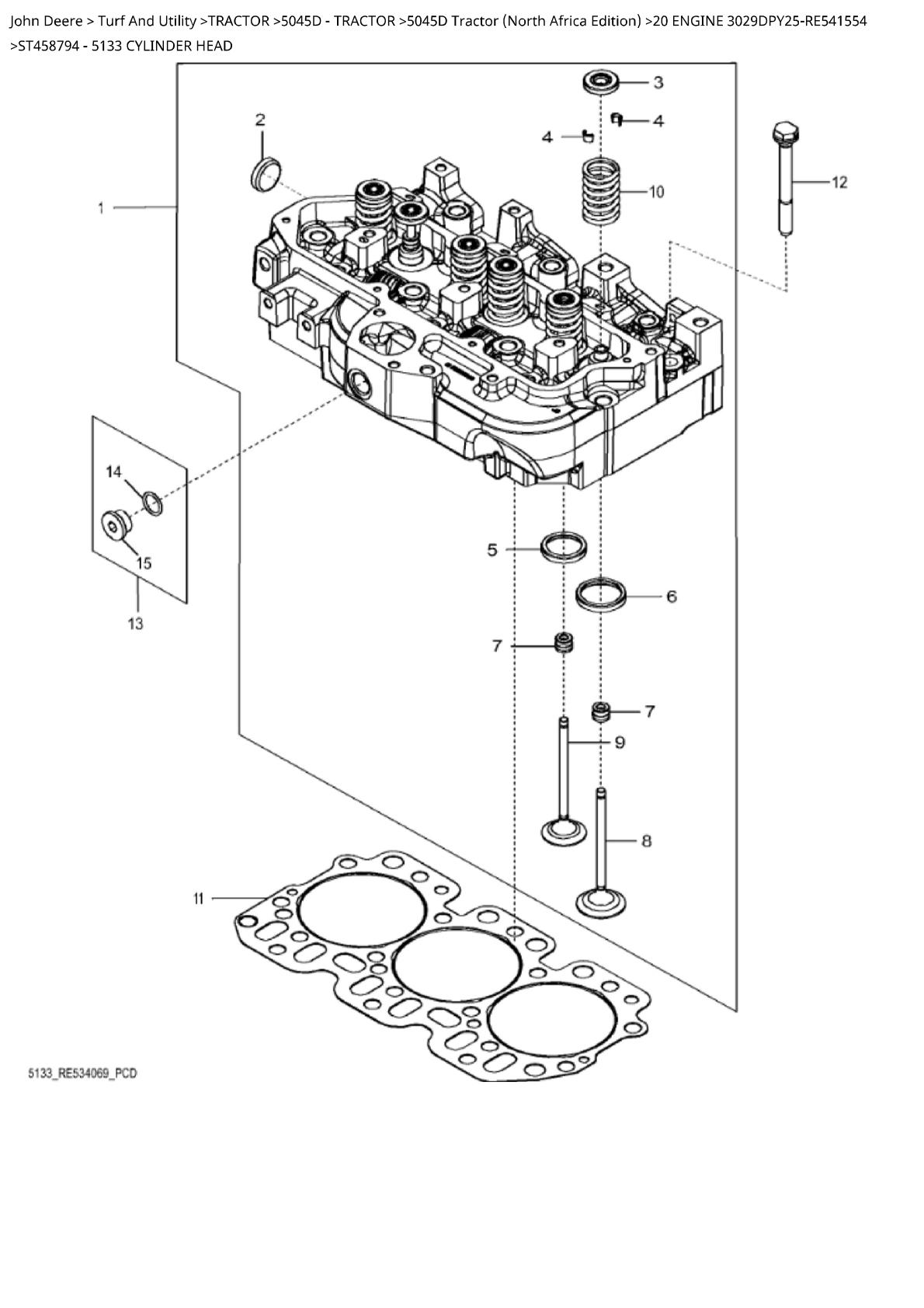 John Deere 5045D Tractor Parts Catalogue manual - Image 4