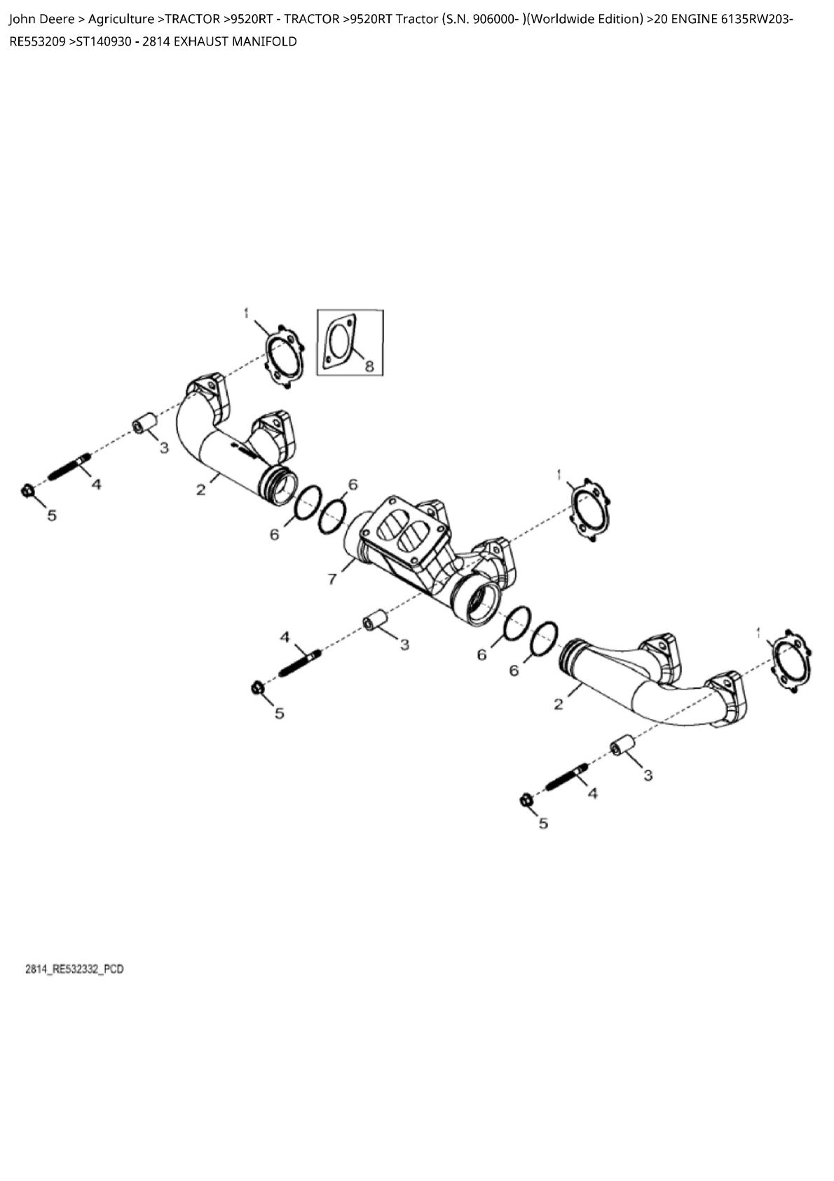 John Deere 9520RT Tractor Parts Catalogue manual - Image 2