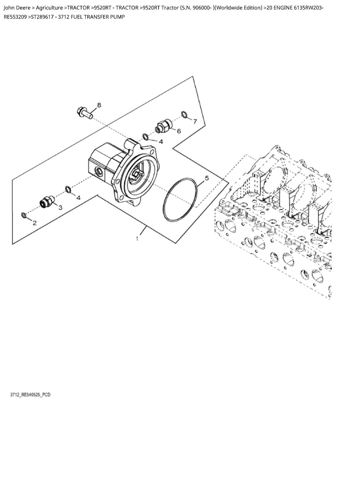 John Deere 9520RT Tractor Parts Catalogue manual - Image 3