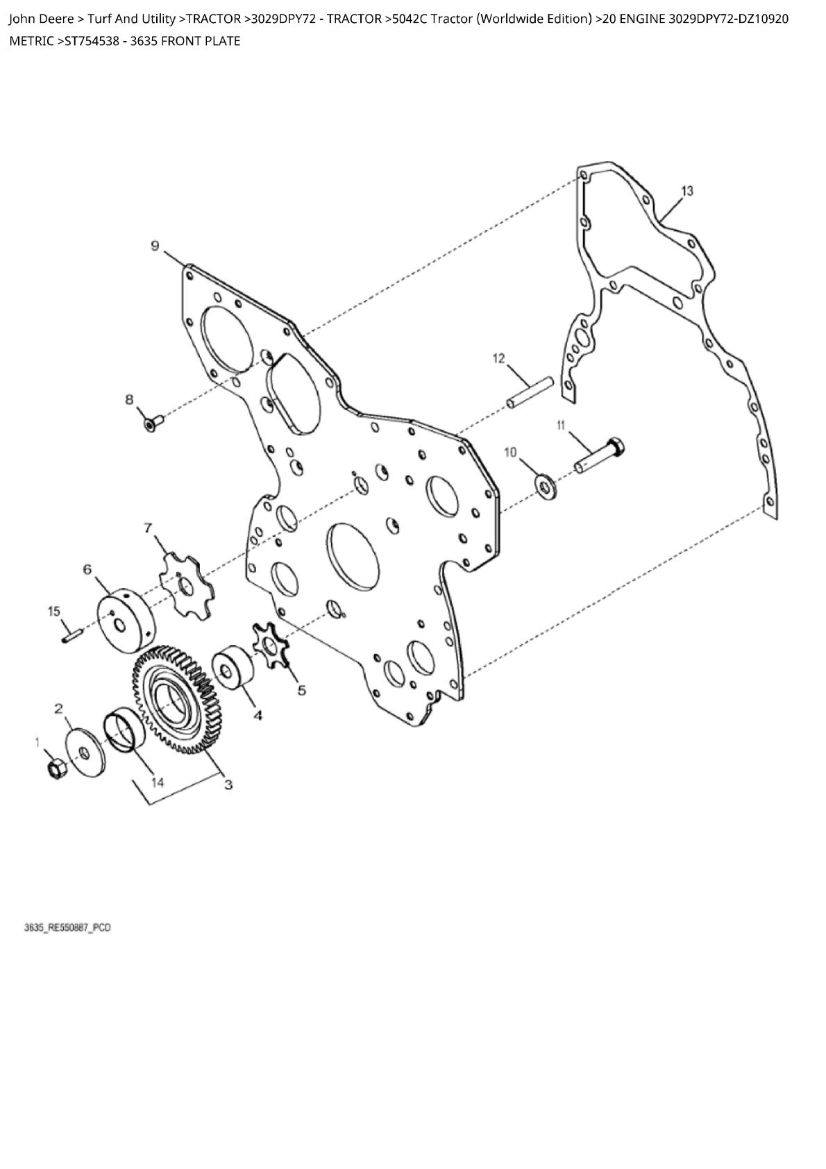John Deere 5042C Tractor Parts Catalogue manual - Image 4