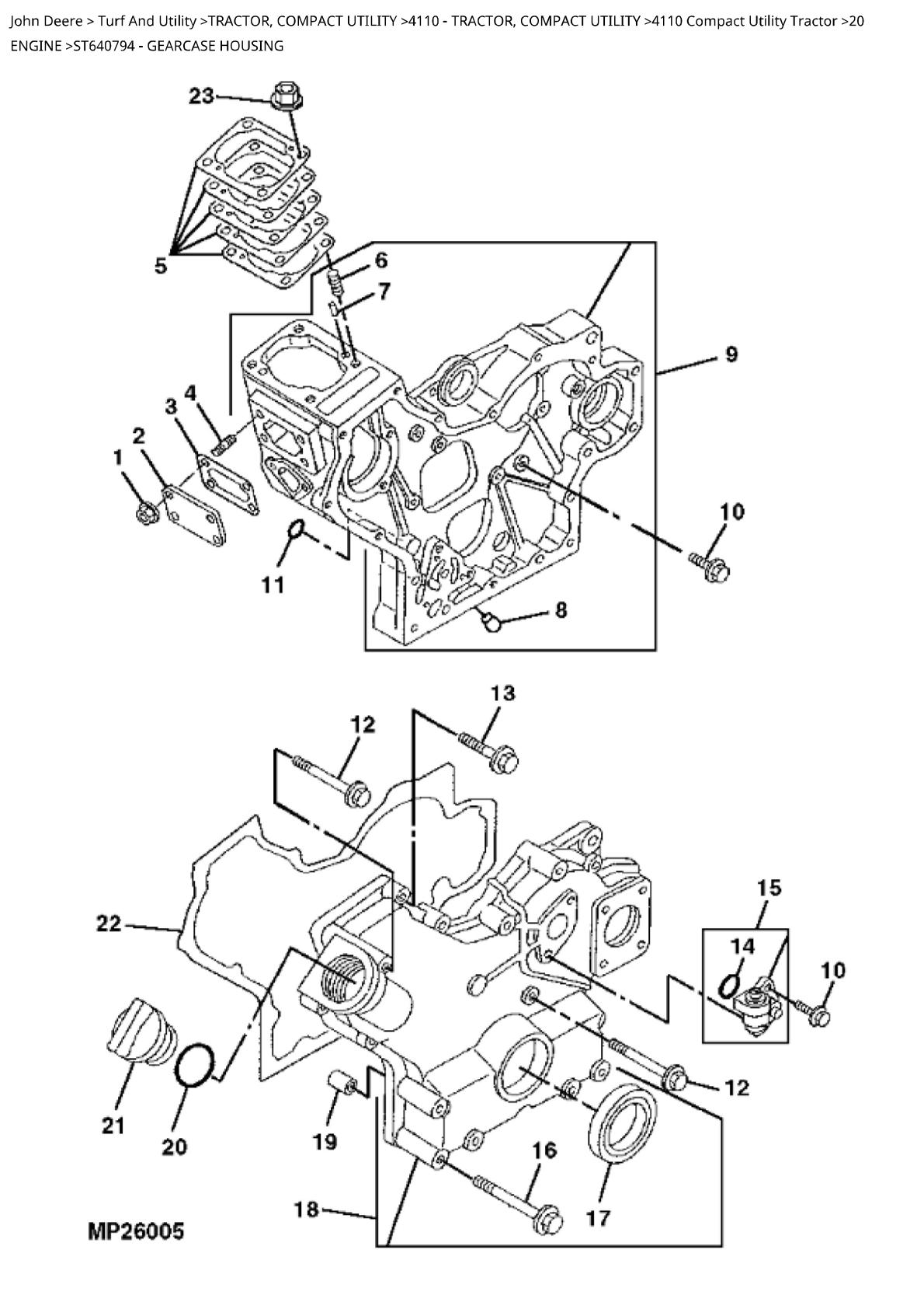 John Deere 4110 Compact Utility Tractor Parts Catalogue manual - Image 2