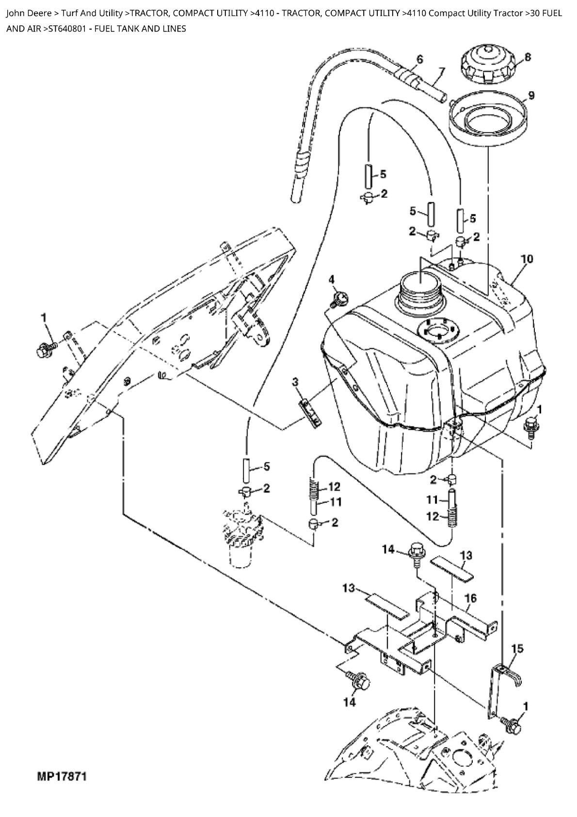 John Deere 4110 Compact Utility Tractor Parts Catalogue manual - Image 3