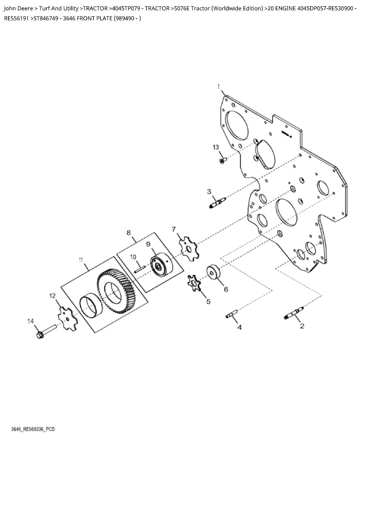 John Deere 5076E Tractor Parts Catalogue manual - Image 4