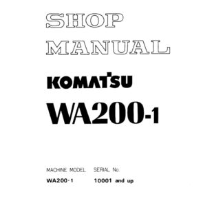 Komatsu WA200-1 Wheel Loader Service Repair Manual