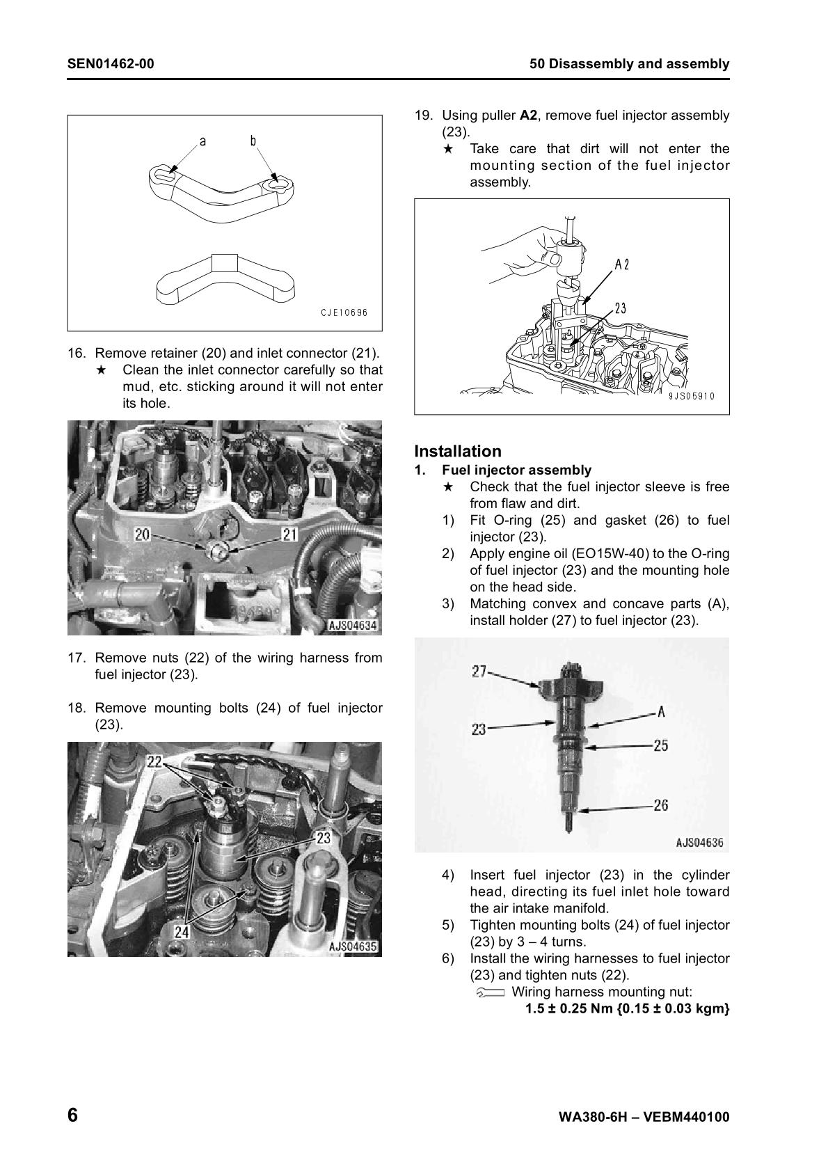 Komatsu WA380-6H Wheel Loader Service Repair Manual - Image 2