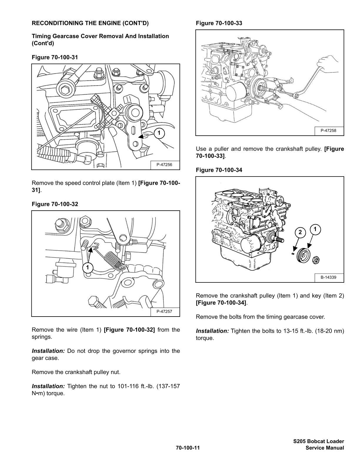 Bobcat S205 Skid Steer Loader Service Repair Manual - Image 3