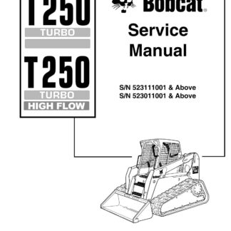 Bobcat T250 Compact Track Loader Service Repair Manual