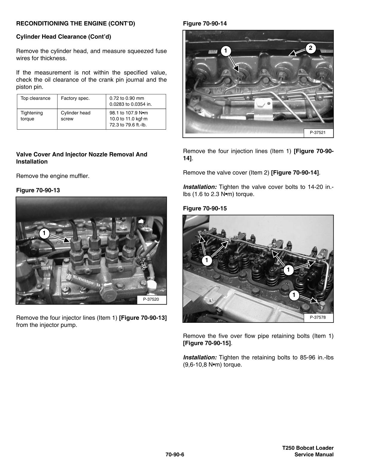 Bobcat T250 Compact Track Loader Service Repair Manual - Image 3