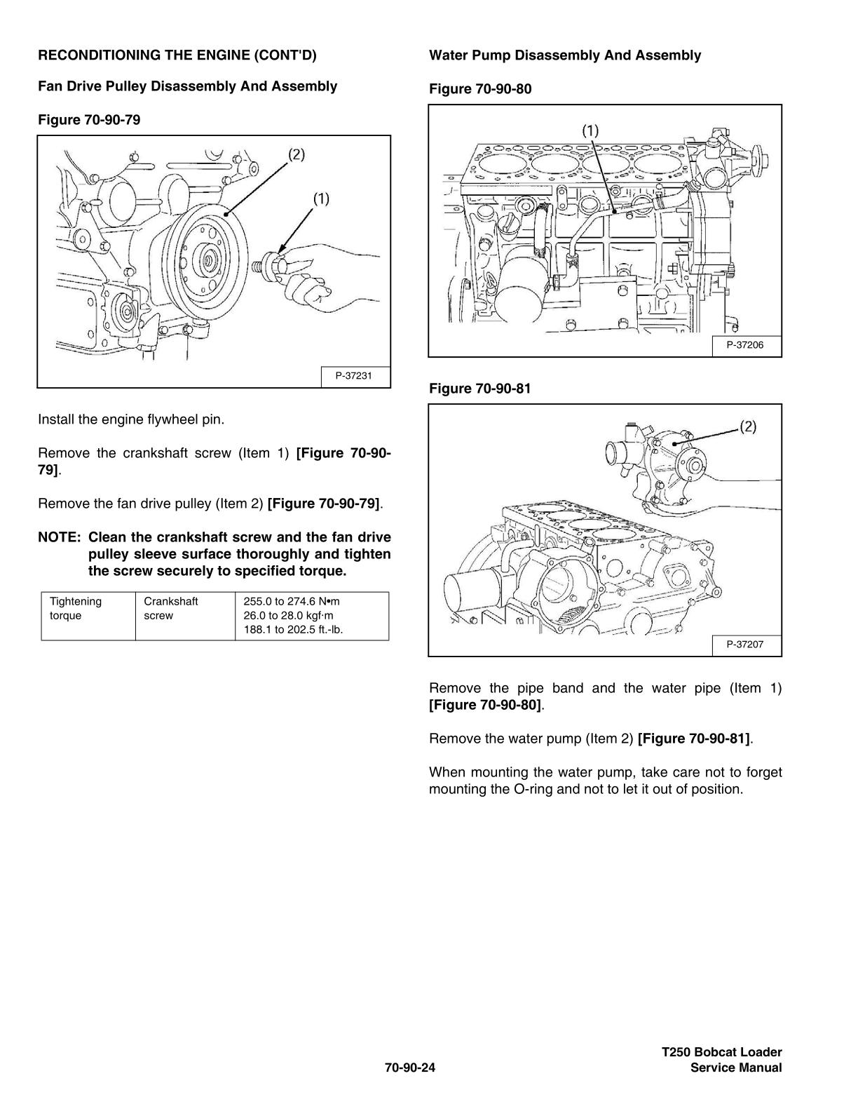 Bobcat T250 Compact Track Loader Service Repair Manual - Image 4