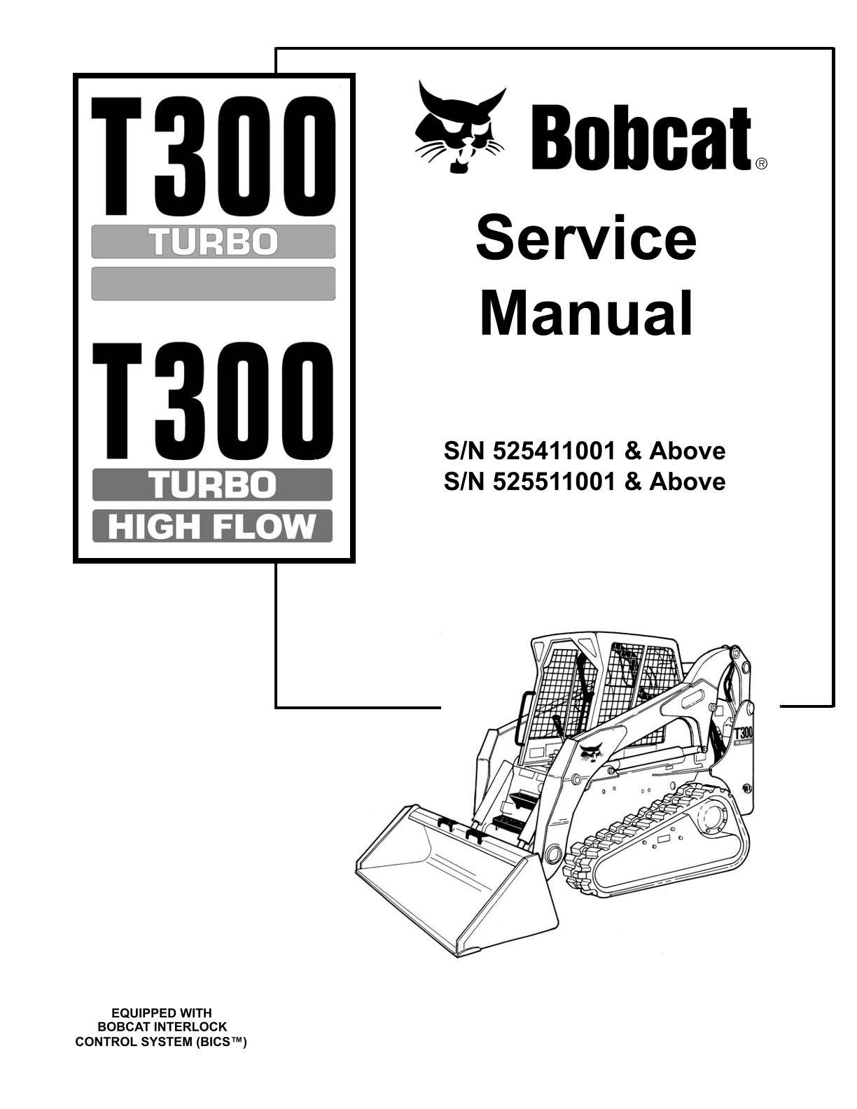Bobcat T300 Compact Track Loader Service Repair Manual